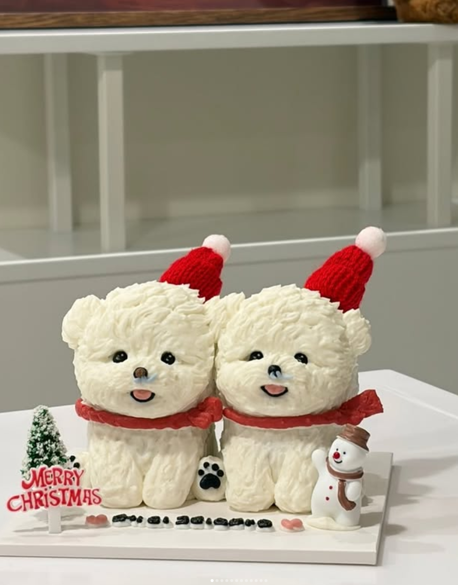 크리스마스 베어 케이크